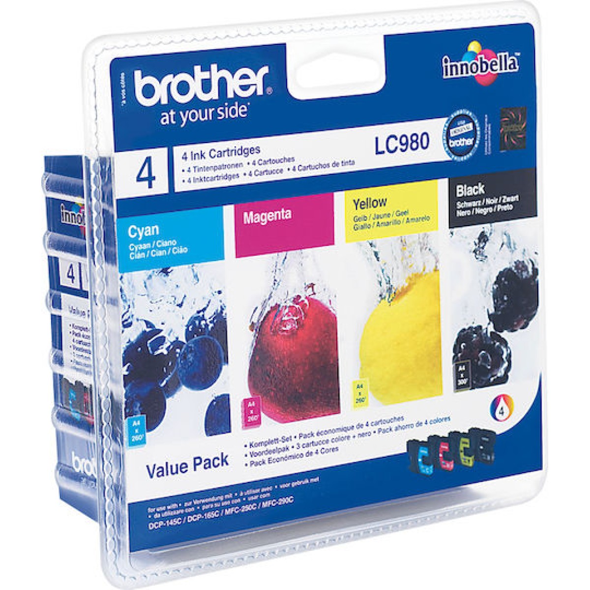 Brother LC980 Multipack Γνήσιο Πακέτο Μελανιών Εκτυπωτή InkJet Πολλαπλό (Color) (LC-980VALBPDR)