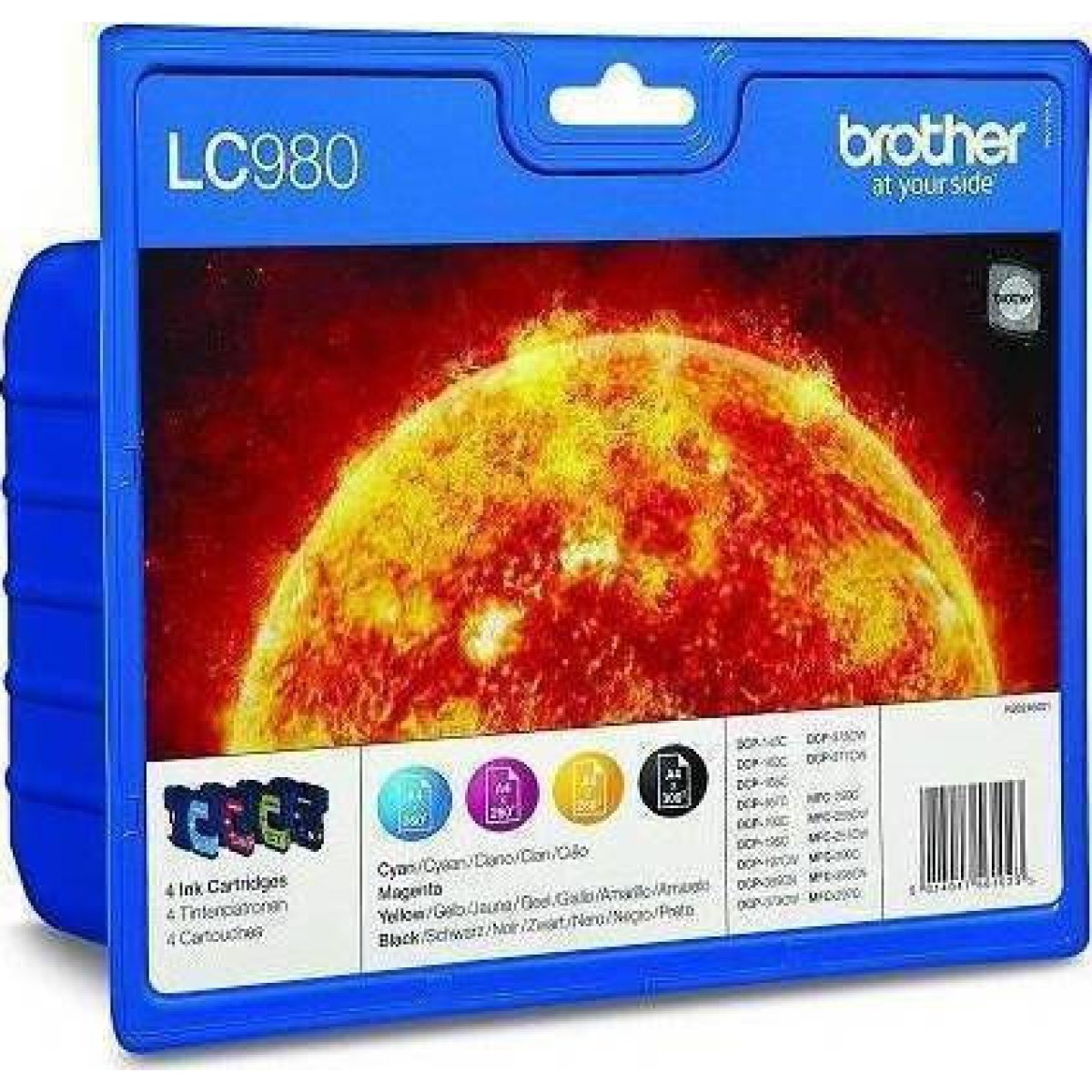 Brother LC980 Multipack Γνήσιο Πακέτο Μελανιών Εκτυπωτή InkJet Πολλαπλό (Color) (LC-980VALBPDR)