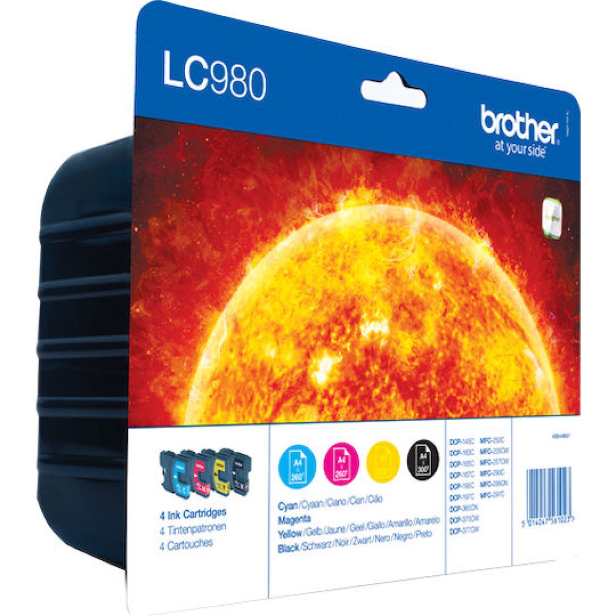 Brother LC980 Multipack Γνήσιο Πακέτο Μελανιών Εκτυπωτή InkJet Πολλαπλό (Color) (LC-980VALBPDR)