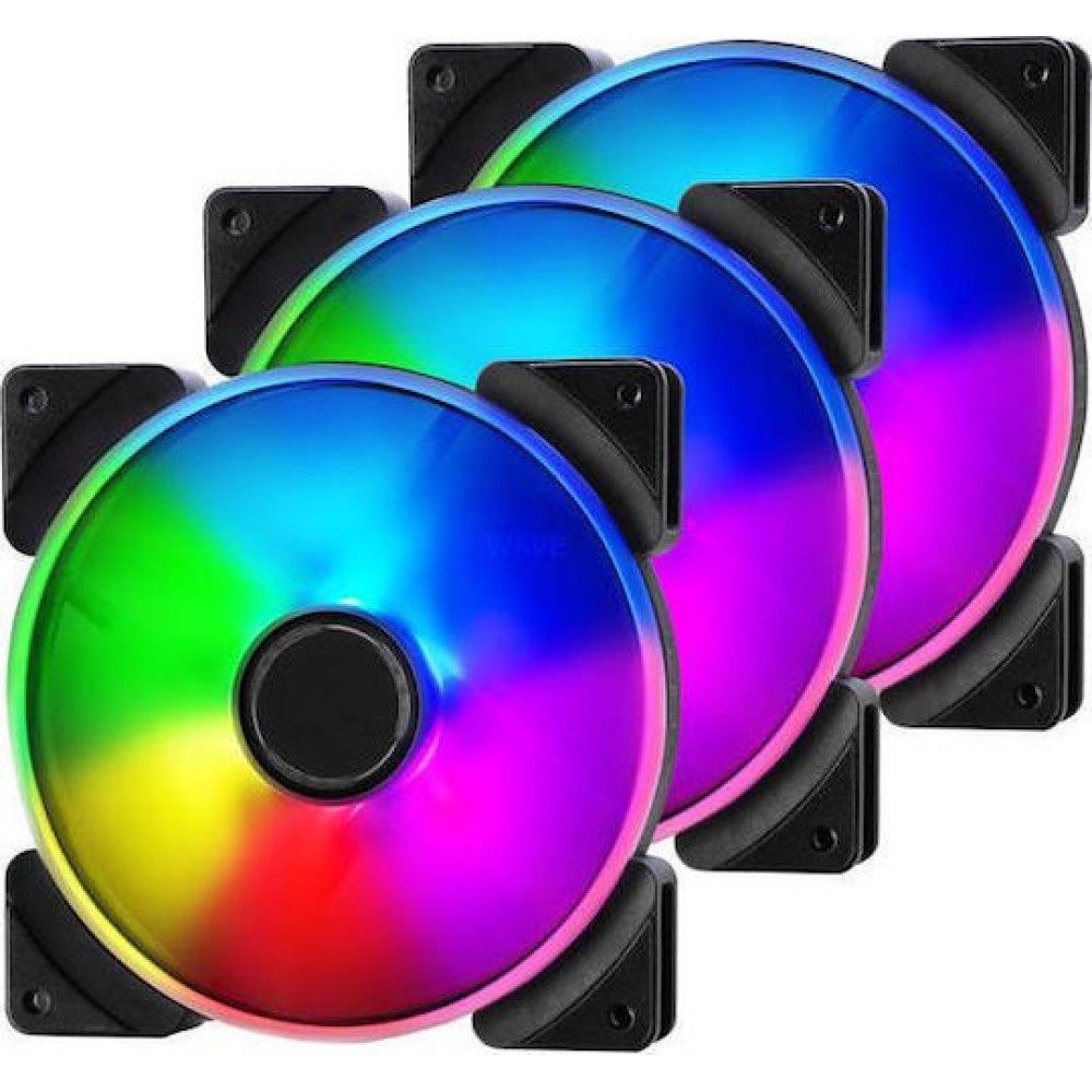 Fractal Design Prisma AL-14 Case Fan 140mm με ARGB Φωτισμό και Σύνδεση 3-Pin 3τμχ