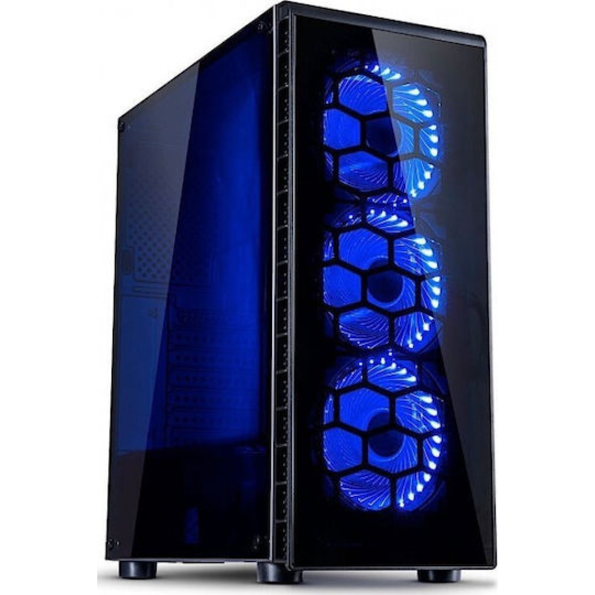 Inter-Tech CXC2 Gaming Midi Tower Κουτί Υπολογιστή με Πλαϊνό Παράθυρο Μαύρο