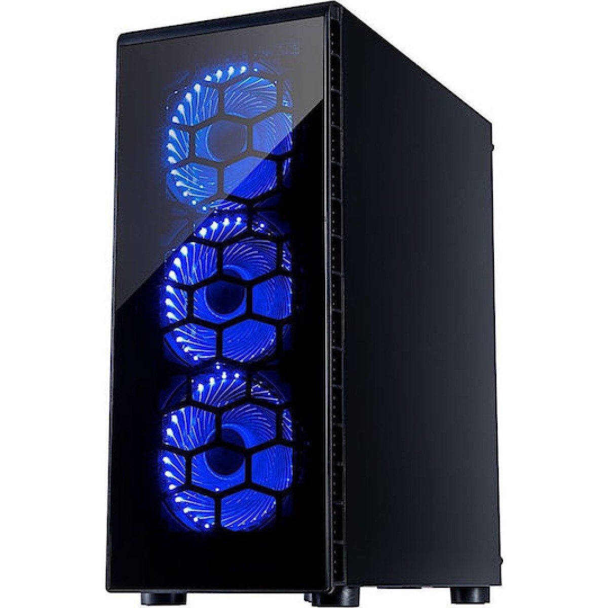 Inter-Tech CXC2 Gaming Midi Tower Κουτί Υπολογιστή με Πλαϊνό Παράθυρο Μαύρο