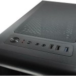 Inter-Tech CXC2 Gaming Midi Tower Κουτί Υπολογιστή με Πλαϊνό Παράθυρο Μαύρο