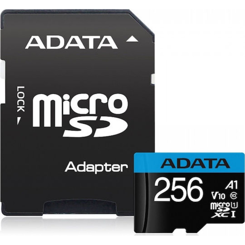 Adata Premier microSDXC 256GB Class 10 U1 V10 A1 UHS-I με αντάπτορα