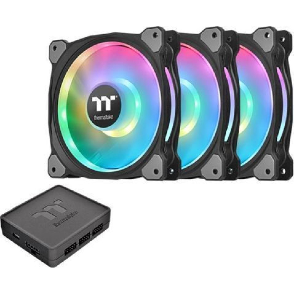 Thermaltake Riing Duo 14 RGB Radiator Fan TT Premium Case Fan 140mm με Σύνδεση 4-Pin PWM 3τμχ