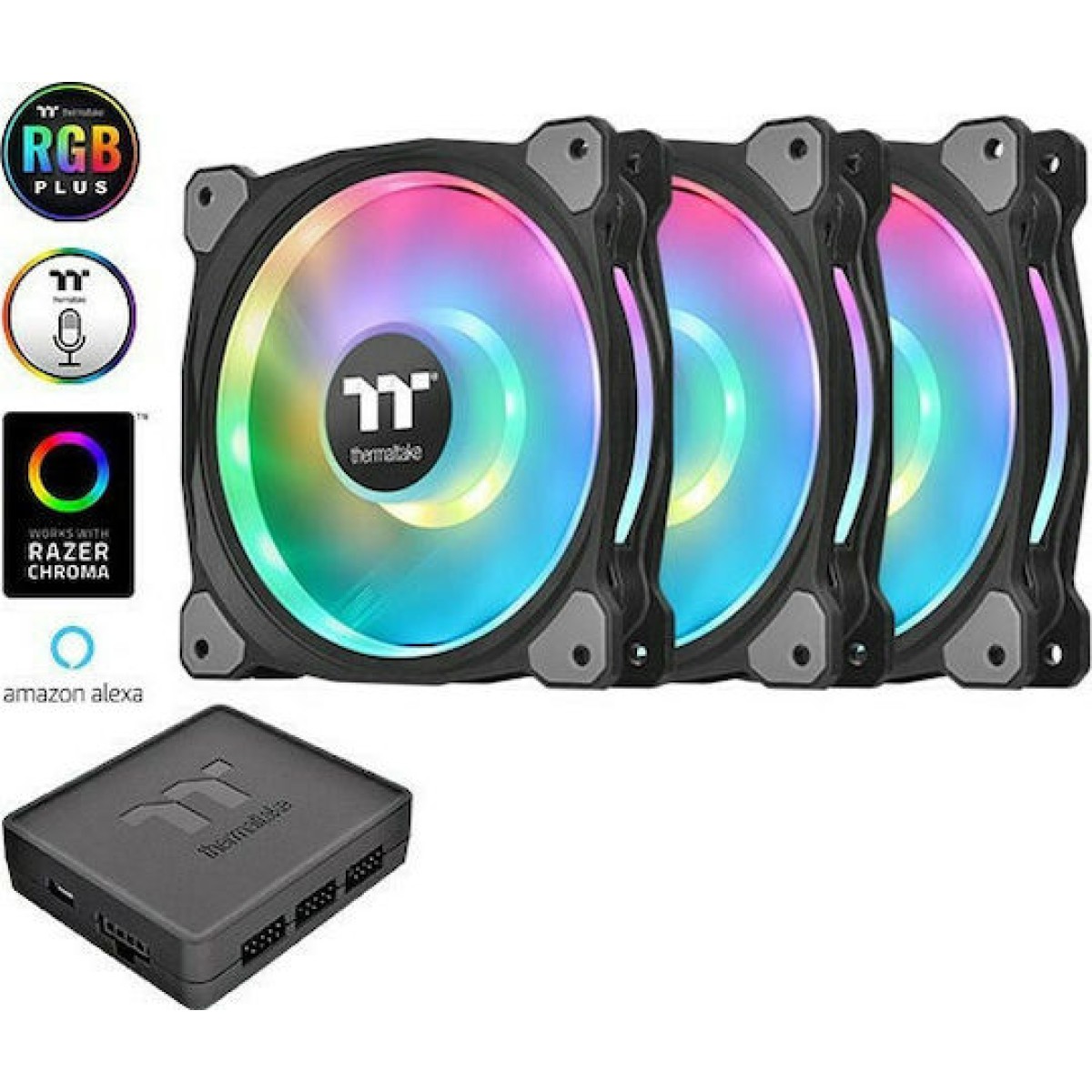 Thermaltake Riing Duo 14 RGB Radiator Fan TT Premium Case Fan 140mm με Σύνδεση 4-Pin PWM 3τμχ