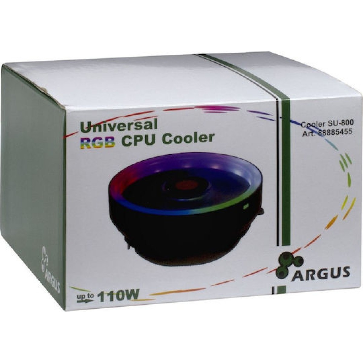 Inter-Tech Argus SU-800 Ψύκτρα Επεξεργαστή για Socket AM4/115x/AM3/AM3+ με RGB Φωτισμό