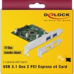 DeLock Κάρτα PCIe σε 2 θύρες USB 3.1