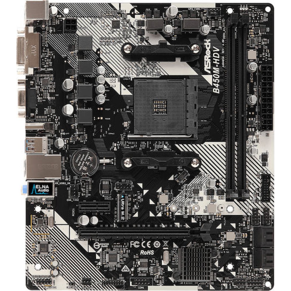 ASRock B450M HDV rev. 4.0 Motherboard Micro ATX με AMD AM4 Socket 90-MXB9N0-A0UAYZ