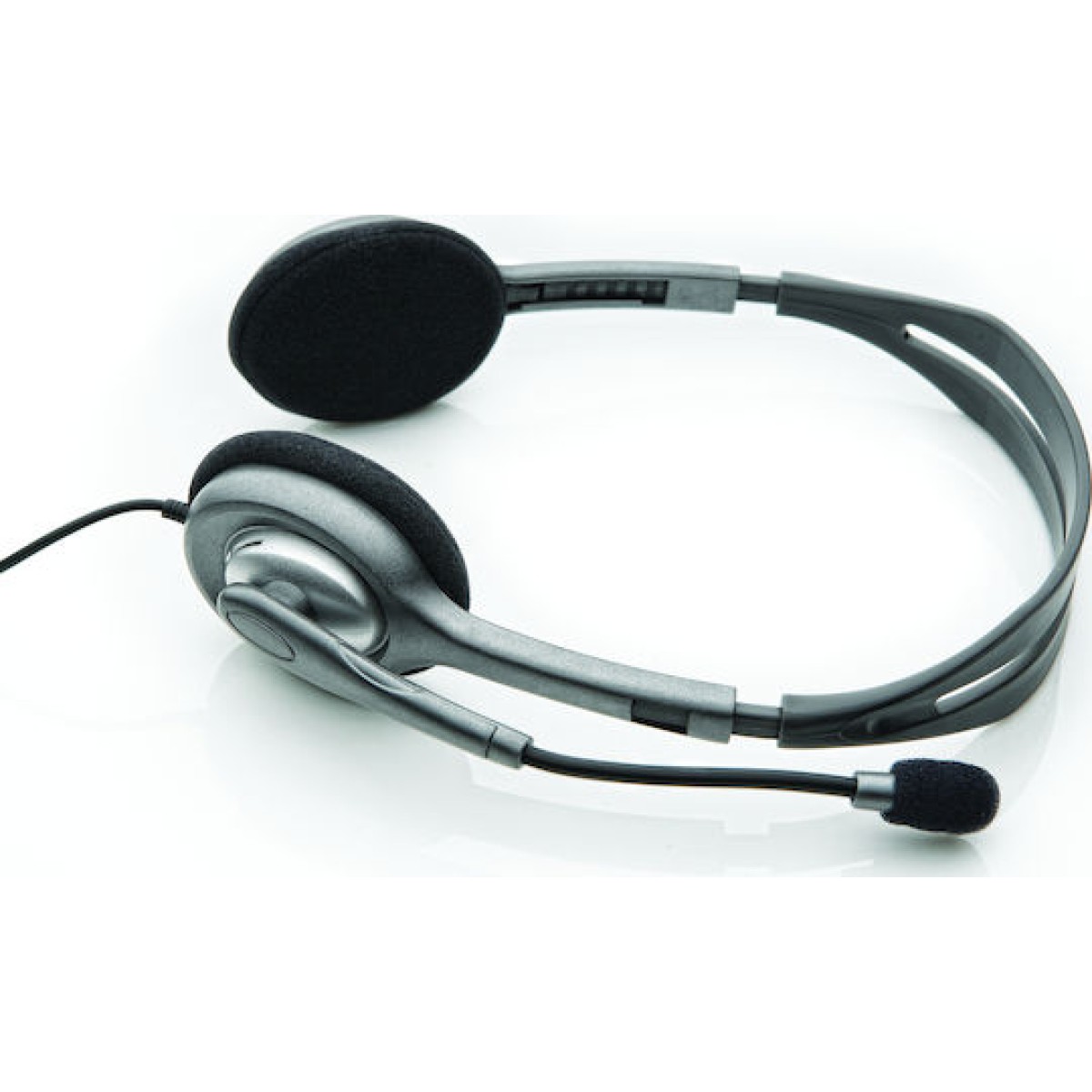 Logitech H110 On Ear Multimedia Ακουστικά με μικροφωνο και σύνδεση 3.5mm Jack σε Γκρι χρώμα