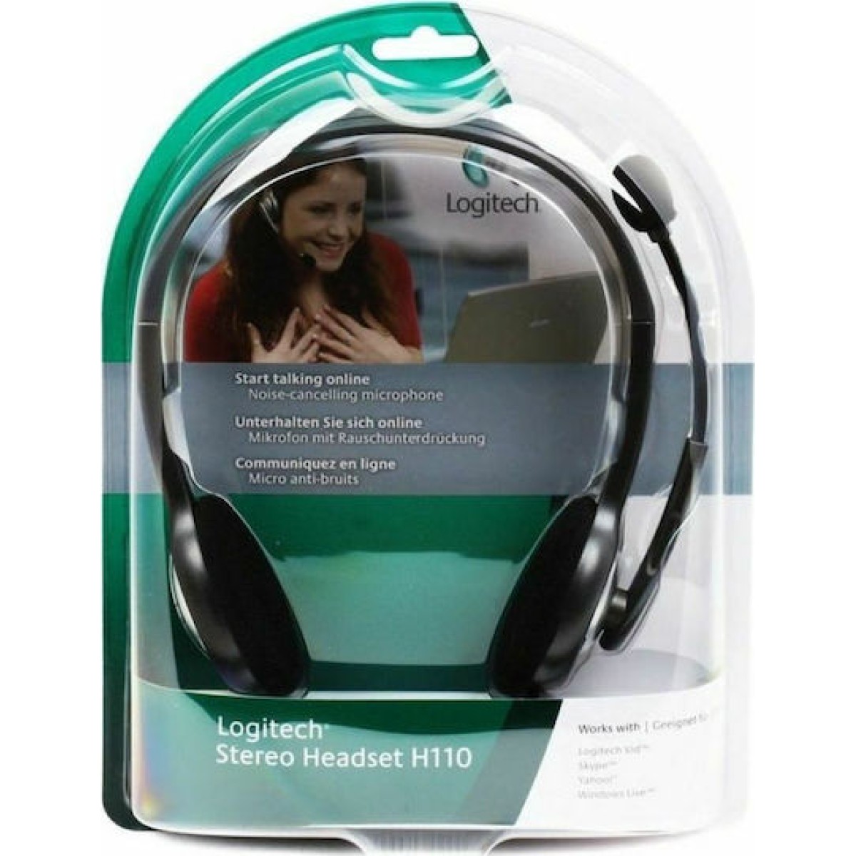 Logitech H110 On Ear Multimedia Ακουστικά με μικροφωνο και σύνδεση 3.5mm Jack σε Γκρι χρώμα