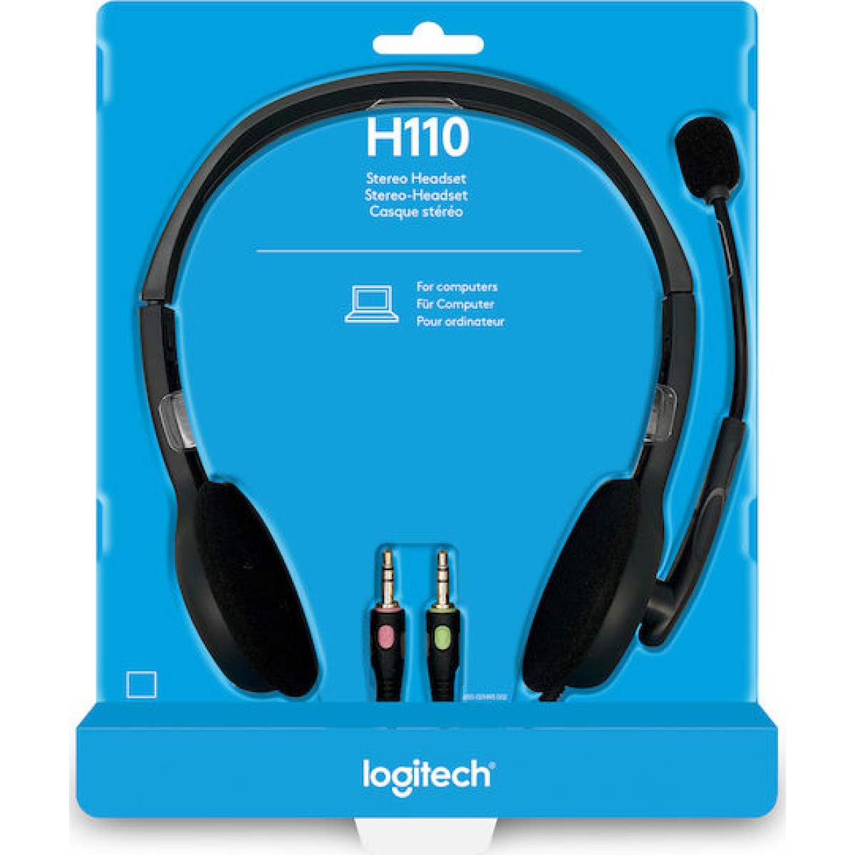 Logitech H110 On Ear Multimedia Ακουστικά με μικροφωνο και σύνδεση 3.5mm Jack σε Γκρι χρώμα