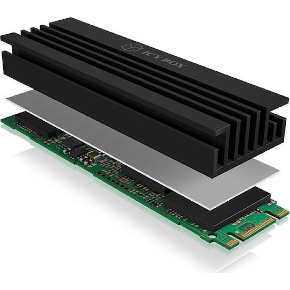 Icy Box Heat Sink for M.2 2280 SSD Ψύξη Μ.2 SSD Μαύρο