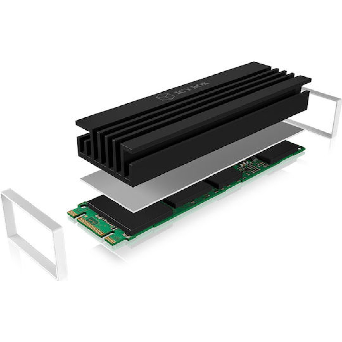 Icy Box Heat Sink for M.2 2280 SSD Ψύξη Μ.2 SSD Μαύρο