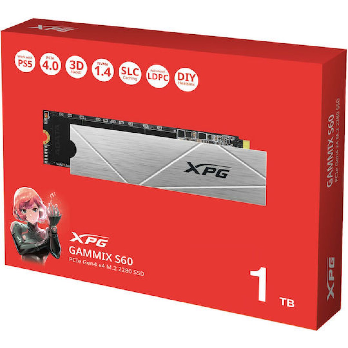Adata XPG GAMMIX S60 SSD 1TB M.2 PCI Express 4.0