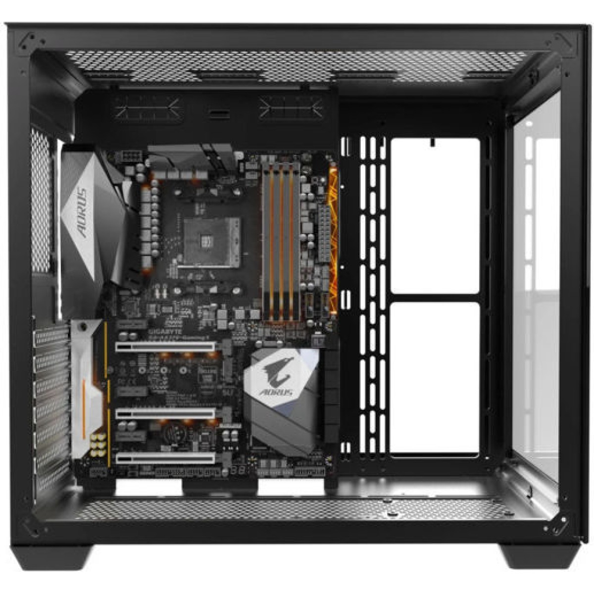 Raijintek Paean C7 TG4 Gaming Midi Tower Κουτί Υπολογιστή με Πλαϊνό Παράθυρο και RGB Φωτισμό Μαύρο