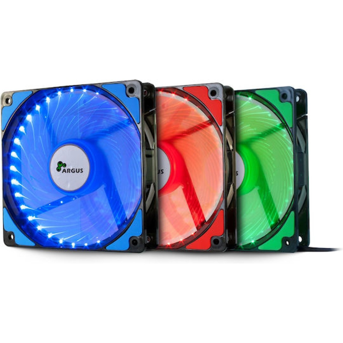 Inter-Tech L-12025 Case Fan με Μπλε Φωτισμό και Σύνδεση 3-Pin / 4-Pin Molex Μπλε