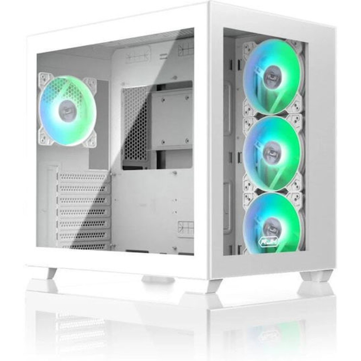 Raijintek Paean C7 TG4 Gaming Midi Tower Κουτί Υπολογιστή με Πλαϊνό Παράθυρο και RGB Φωτισμό Λευκό