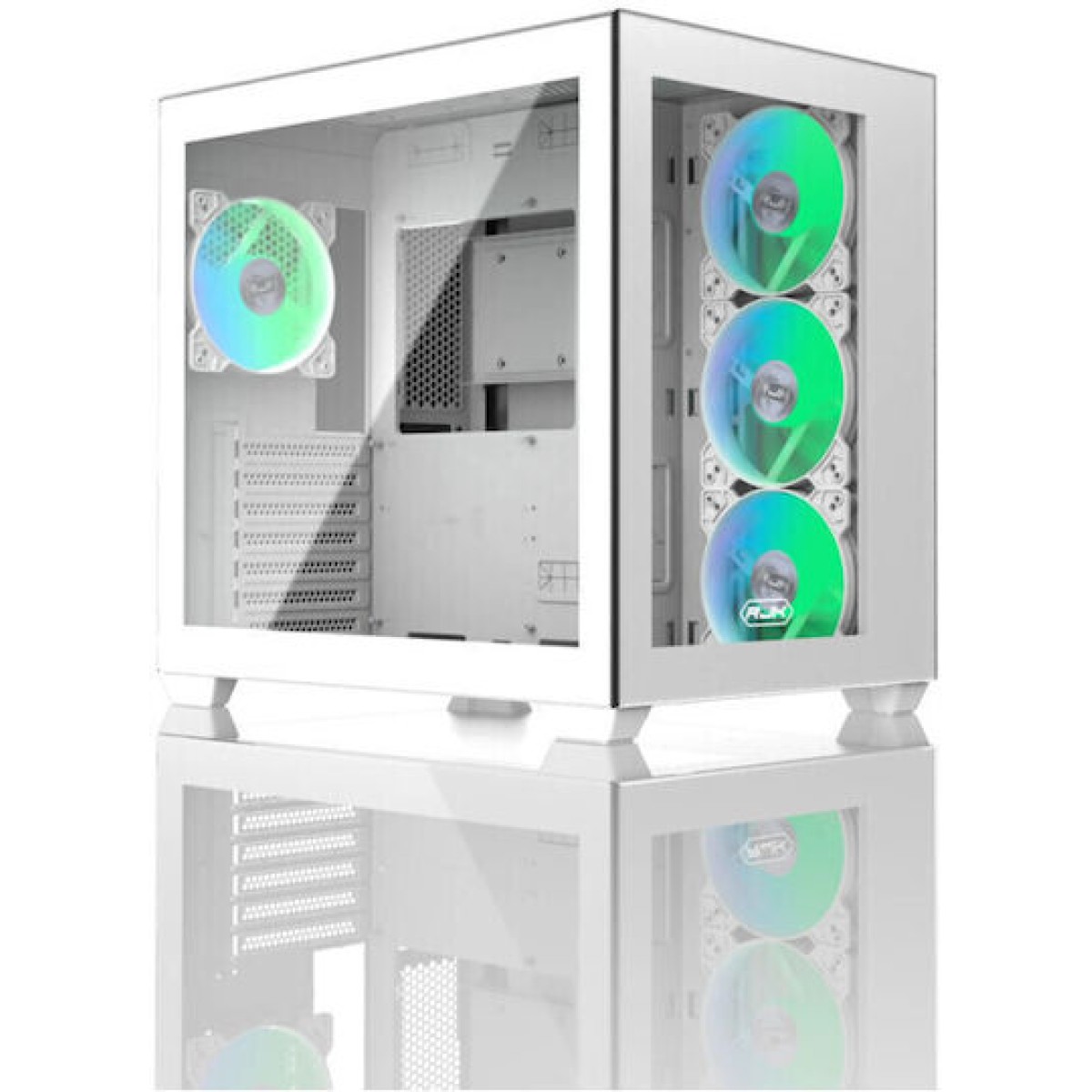 Raijintek Paean C7 TG4 Gaming Midi Tower Κουτί Υπολογιστή με Πλαϊνό Παράθυρο και RGB Φωτισμό Λευκό