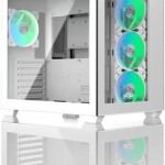 Raijintek Paean C7 TG4 Gaming Midi Tower Κουτί Υπολογιστή με Πλαϊνό Παράθυρο και RGB Φωτισμό Λευκό