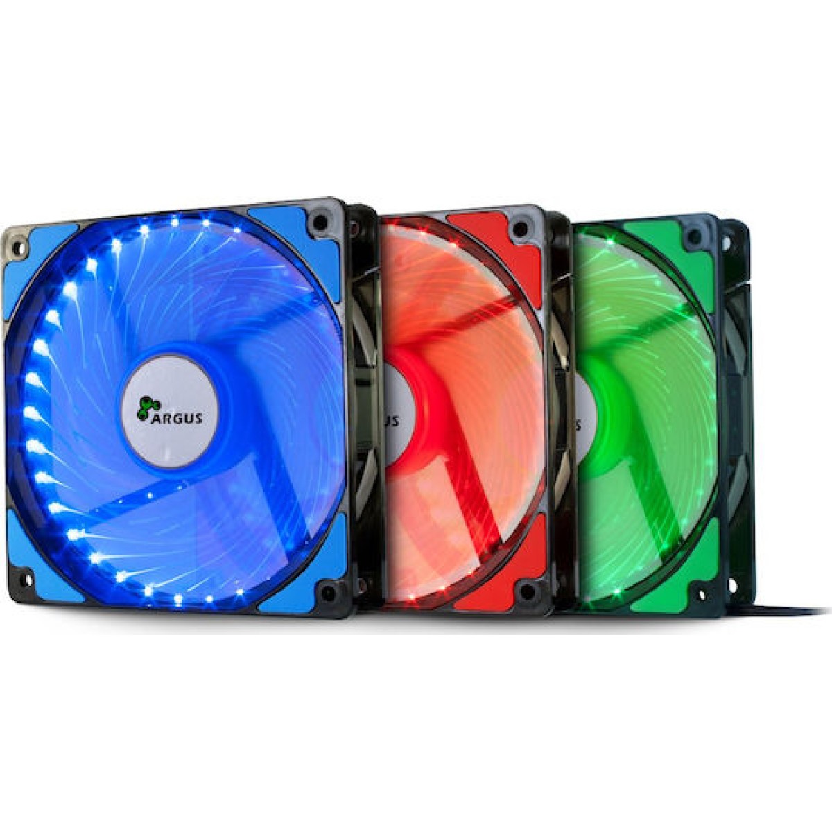 Inter-Tech L-12025 Case Fan με Κόκκινο Φωτισμό και Σύνδεση 3-Pin / 4-Pin Molex