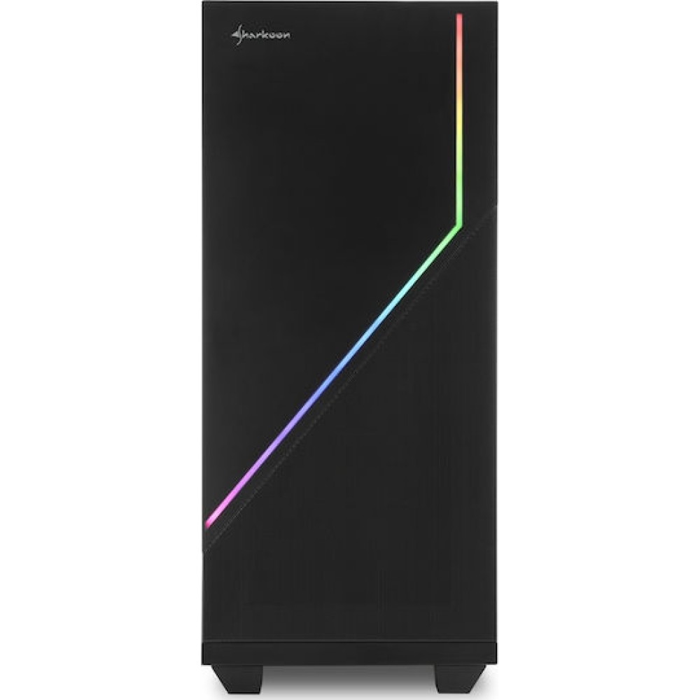 Sharkoon RGB Flow Gaming Midi Tower Κουτί Υπολογιστή με Πλαϊνό Παράθυρο Μαύρο