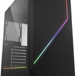 Sharkoon RGB Flow Gaming Midi Tower Κουτί Υπολογιστή με Πλαϊνό Παράθυρο Μαύρο
