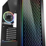 Sharkoon RGB Lit 200 Gaming Midi Tower Κουτί Υπολογιστή με Πλαϊνό Παράθυρο Μαύρο