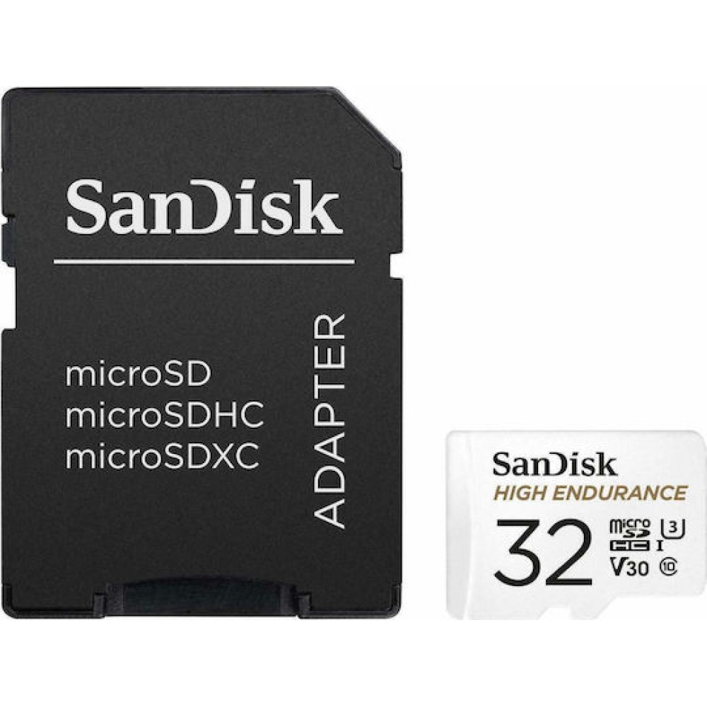 Sandisk High Endurance microSDHC 32GB Class 10 U3 V30 UHS-I με αντάπτορα
