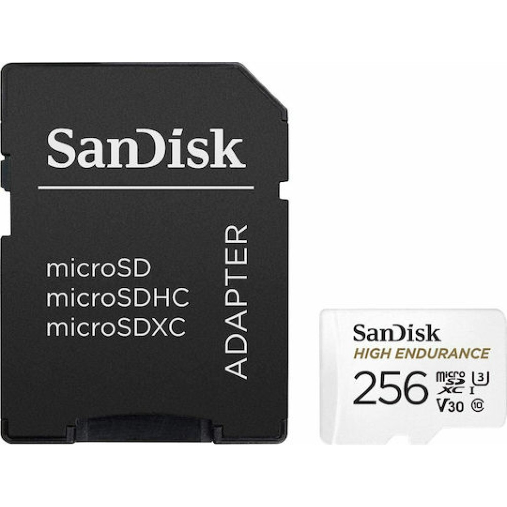 Sandisk High Endurance microSDXC 256GB Class 10 U3 V30 UHS-I με αντάπτορα