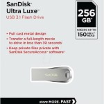 Sandisk Ultra Luxe 256GB USB 3.1 Stick Ασημί