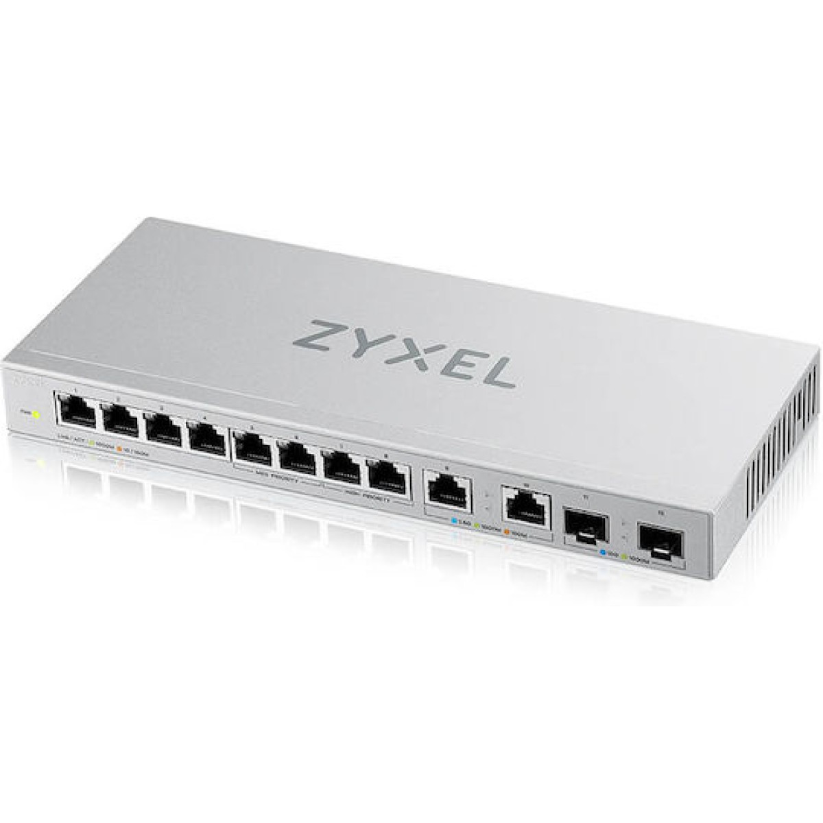 Zyxel XGS1010-12-ZZ0102F v2 Unmanaged L2 Switch με 8 Θύρες Gigabit (1Gbps) Ethernet και 2 SFP Θύρες