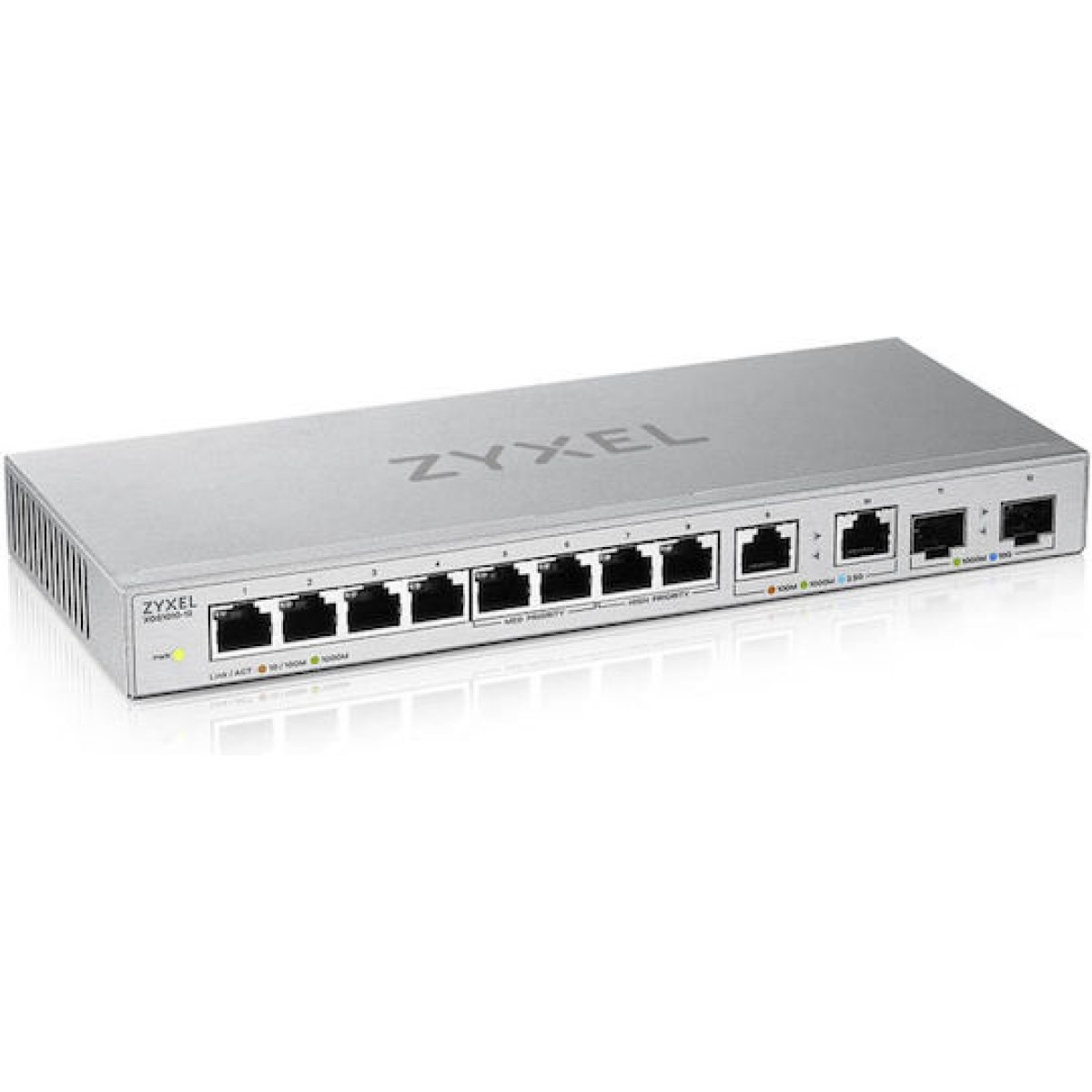 Zyxel XGS1010-12-ZZ0102F v2 Unmanaged L2 Switch με 8 Θύρες Gigabit (1Gbps) Ethernet και 2 SFP Θύρες