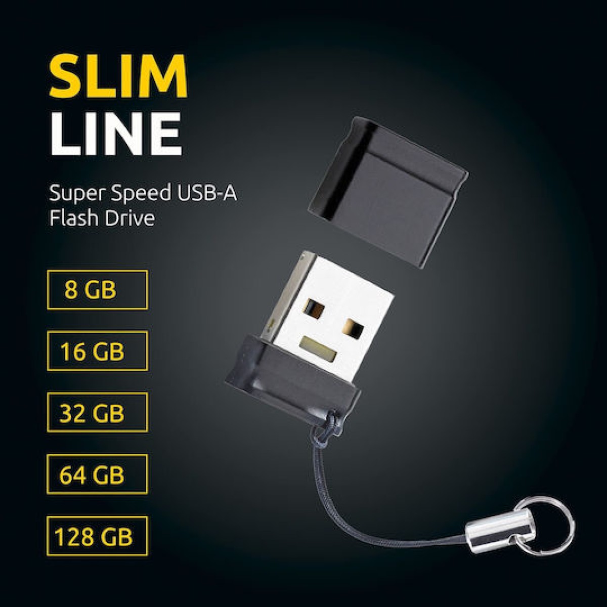 Intenso Slim Line 128GB USB 3.0 Stick Μαύρο