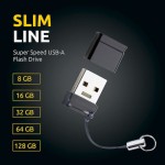 Intenso Slim Line 128GB USB 3.0 Stick Μαύρο