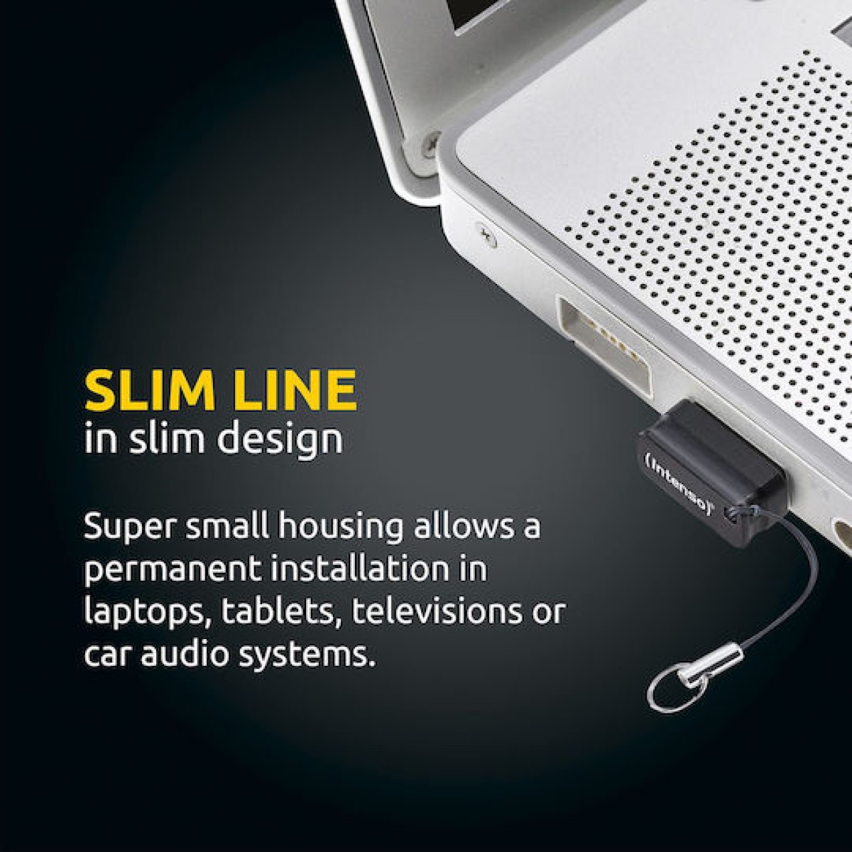 Intenso Slim Line 128GB USB 3.0 Stick Μαύρο