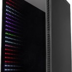 Inter-Tech X-608 Infinity Micro Gaming Midi Tower Κουτί Υπολογιστή με Πλαϊνό Παράθυρο και RGB Φωτισμό Μαύρο