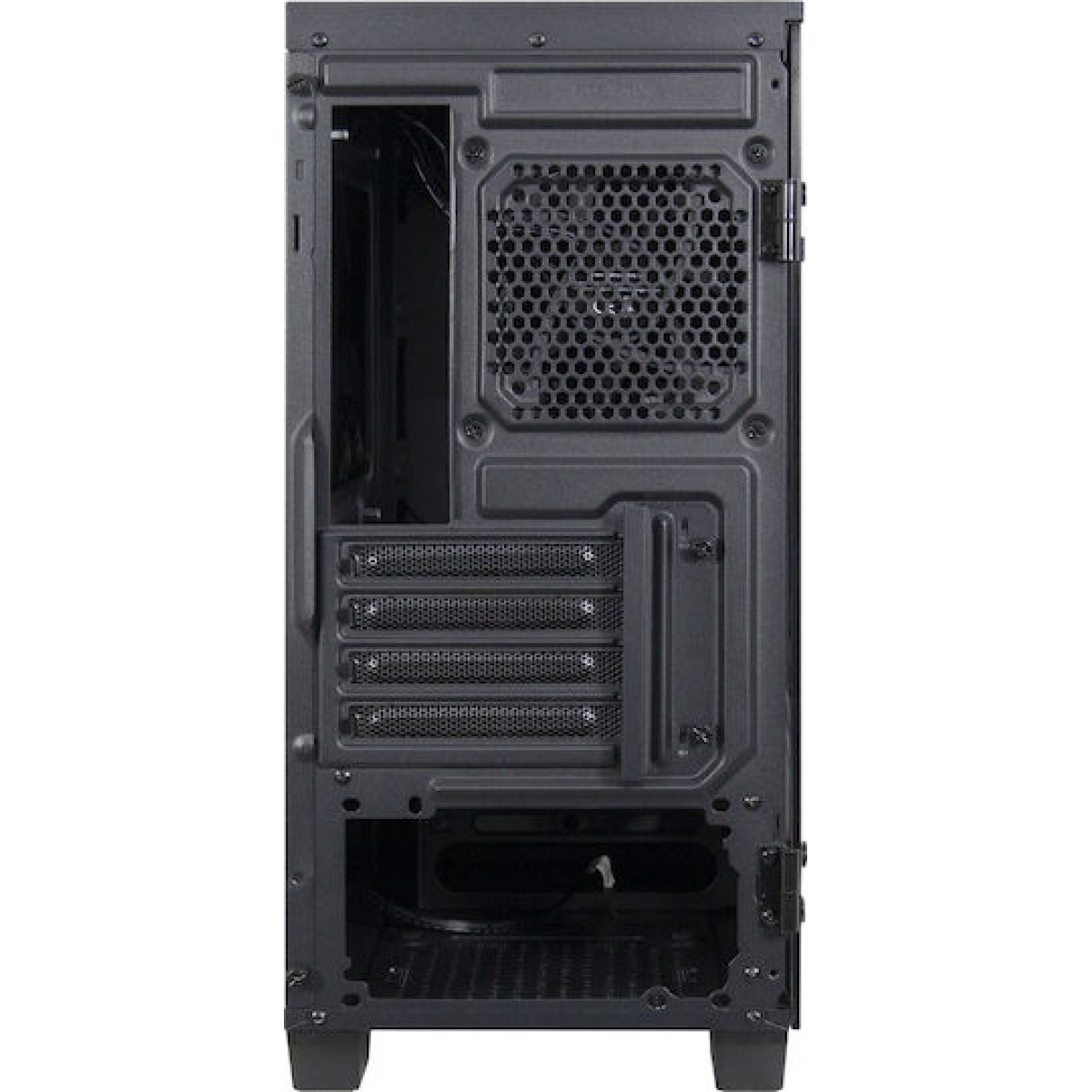 Inter-Tech X-608 Infinity Micro Gaming Midi Tower Κουτί Υπολογιστή με Πλαϊνό Παράθυρο και RGB Φωτισμό Μαύρο