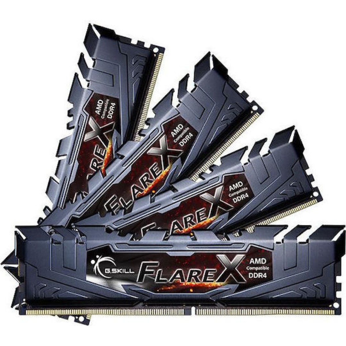 G.Skill Flare X DDR4 64GB RAM με 4x16GB Modules και Ταχύτητα 3200 για Desktop