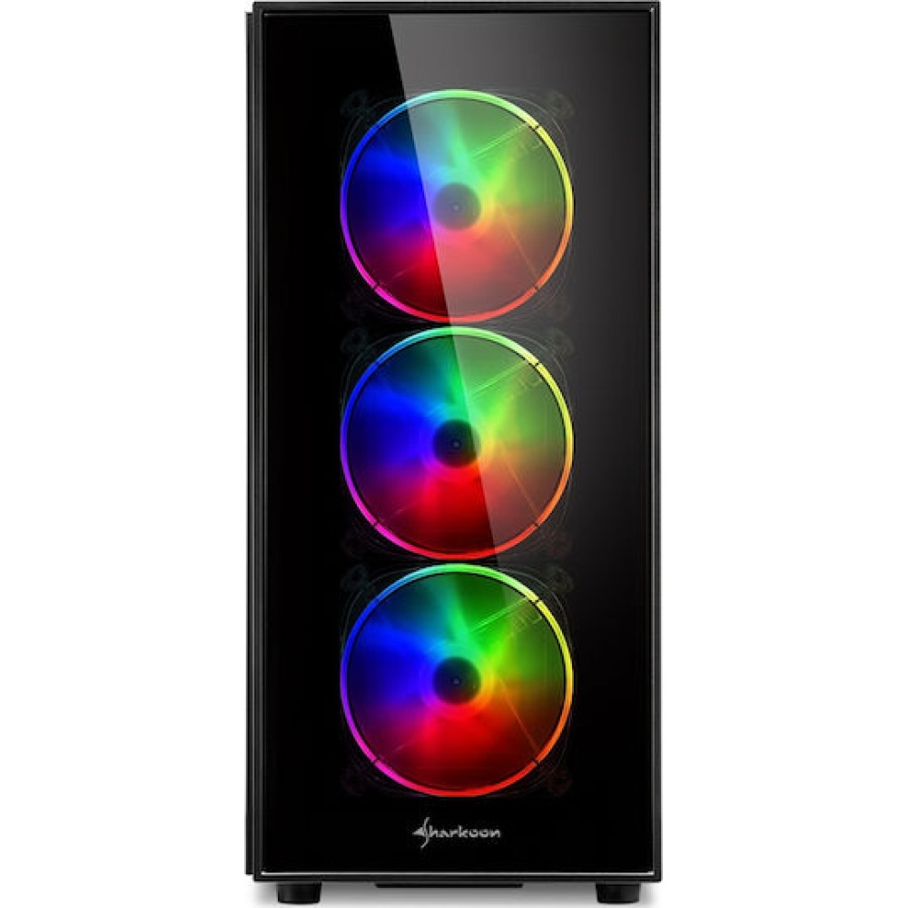 Sharkoon TG5 Pro RGB Gaming Midi Tower Κουτί Υπολογιστή με Πλαϊνό Παράθυρο Μαύρο
