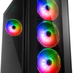 Sharkoon TG5 Pro RGB Gaming Midi Tower Κουτί Υπολογιστή με Πλαϊνό Παράθυρο Μαύρο