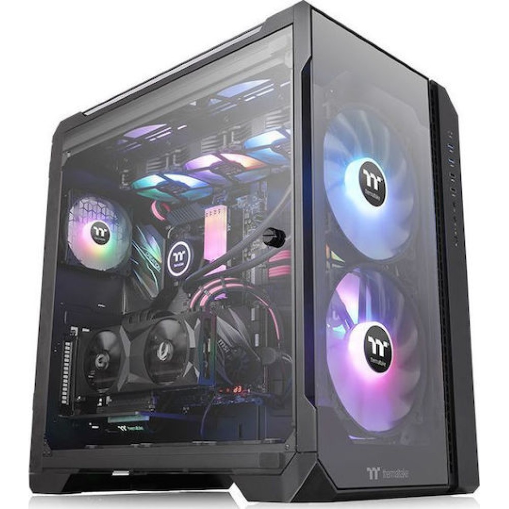 Thermaltake View 51 TG ARGB Gaming Midi Tower Κουτί Υπολογιστή με Πλαϊνό Παράθυρο Μαύρο