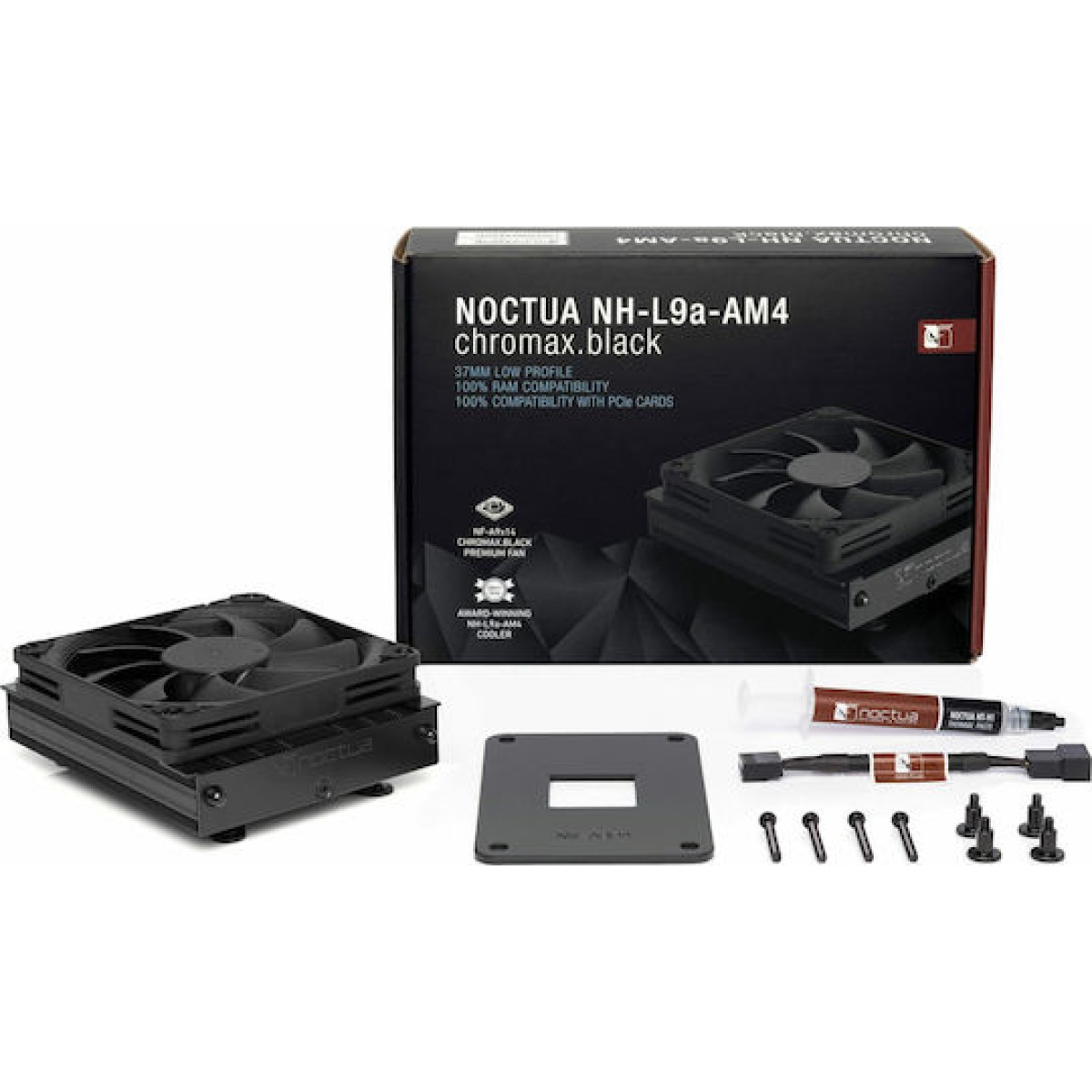 Noctua NH-L9a-AM4 chromax black Ψύκτρα Επεξεργαστή Low Profile για Socket AM4
