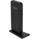 DeLock USB-C Docking Station με HDMI/DisplayPort 4K Ethernet Μαύρο (87746)