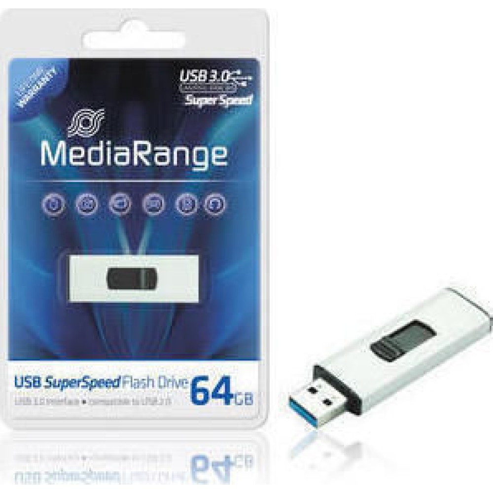 MediaRange 64GB USB 3.0 Stick Λευκό