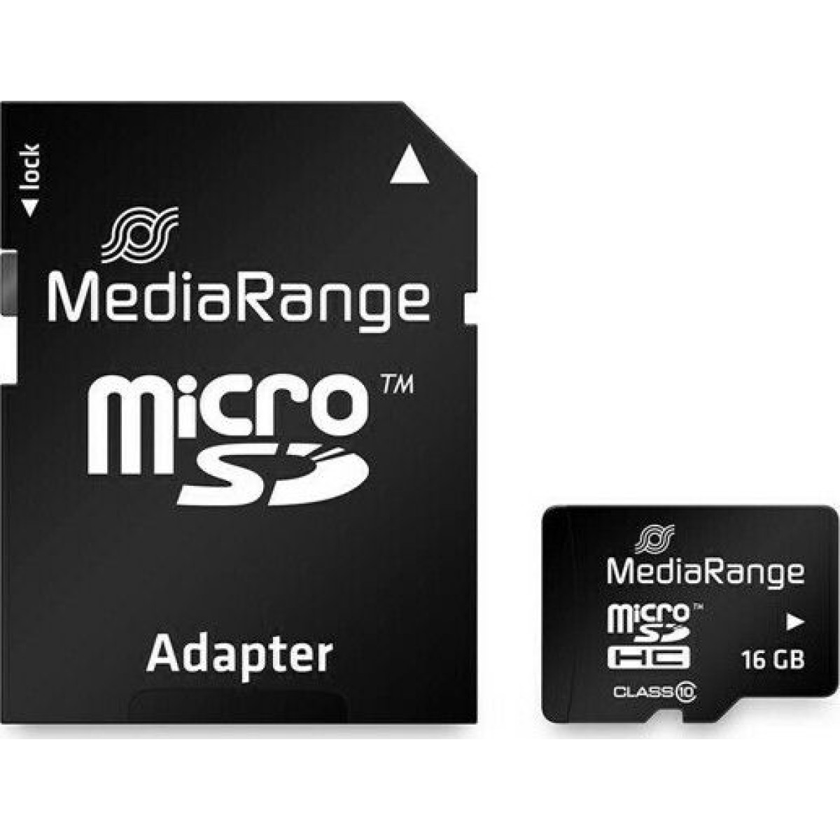 MediaRange MR958 microSDHC 16GB Class 10 A1 High Speed με αντάπτορα
