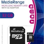 MediaRange MR959 microSDHC 32GB Class 10 A1 High Speed με αντάπτορα