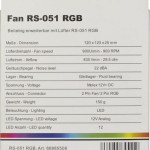 Argus RS-051 RGB Case Fan 120mm με Σύνδεση 4-Pin PWM