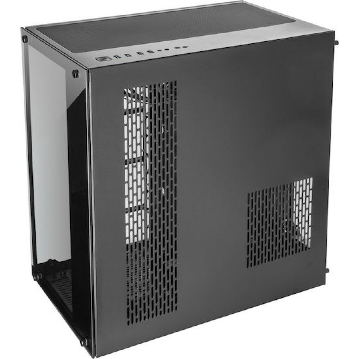 Inter-Tech C-701 Panorama Gaming Midi Tower Κουτί Υπολογιστή με Πλαϊνό Παράθυρο Μαύρο