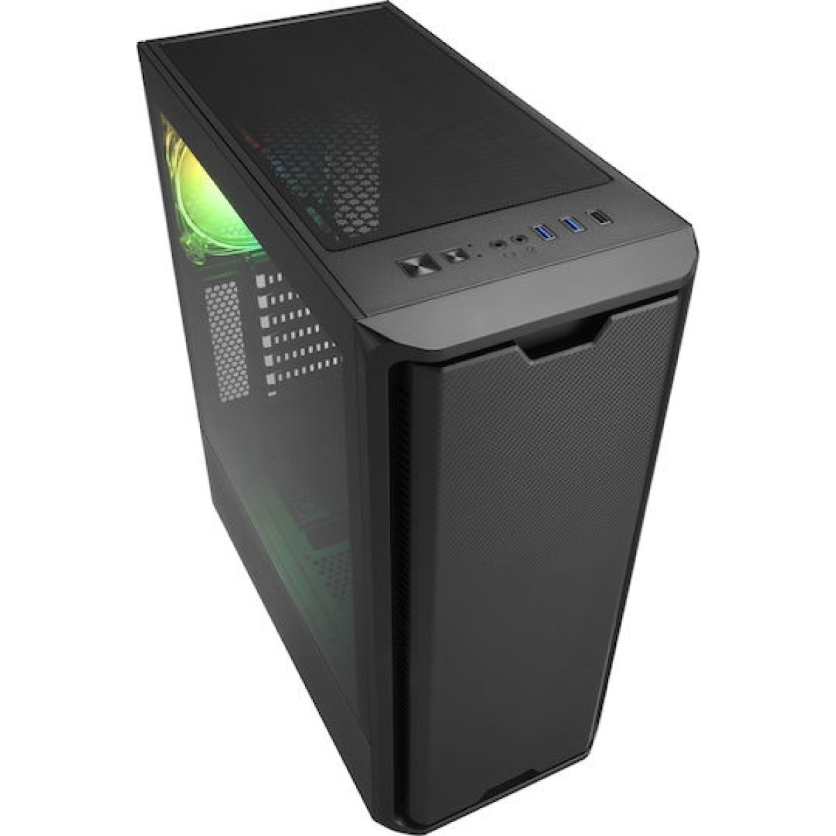 Sharkoon SK3 RGB Gaming Midi Tower Κουτί Υπολογιστή με Πλαϊνό Παράθυρο Μαύρο